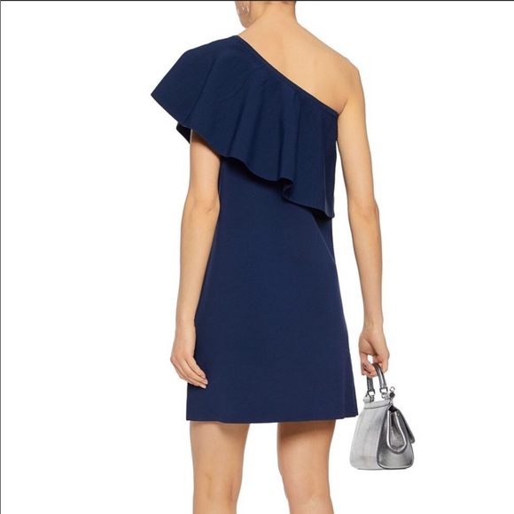 NEW Milly 1 Shoulder Flounce Dress Size M - Picture 4 of 10